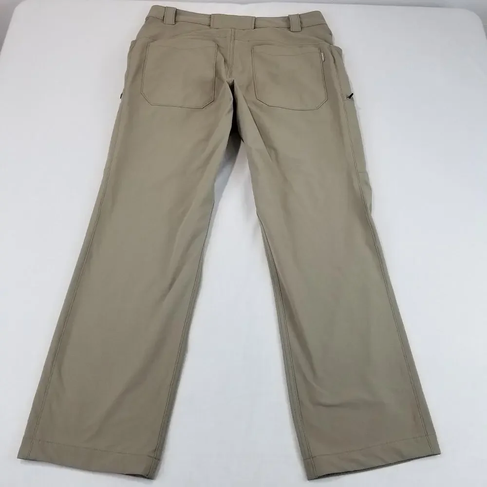 Duluth Trading Co Flexpedition Pants Mens 36x31 Beige Nylon Relaxed Fit Workwear